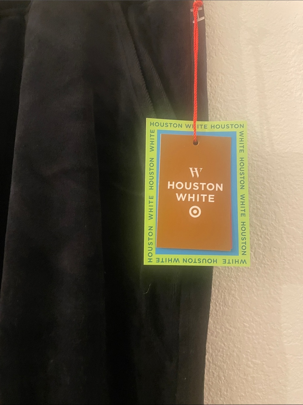 Houston White Men's Black Velour Joggers Pants - Picture 3 of 7
